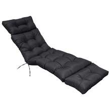 Outdoor Folding Lounger Chair Cushion Recliner Rocking Chair Sofa Mat Chair Cushion For Yard Patio Beach Pool Deck For Outdoor Folding Chaise Lounge Chair Cushion For Beach Sunbathing Patio - 黑色 - 查看 10