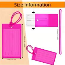 6-21 Peças/Pacote Tag de Bagagem PVC, Tag de Pendurar de Borracha Macia para Bolsas, Roupas, Cartão de Estudante, Cartões de Embarque