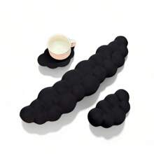 3 pièces/Set Repose-poignet ergonomique et tapis de souris, support de poignet en mousse à mémoire de forme pour la dactylographie au bureau, tapis de bureau en silicone antidérapant et doux pour hommes et femmes