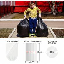 8 Gallon 40 Counts Strong Medium Trash Bags Garbage Bags By Teivio, Bathroom Tra - 1 - Xem 2
