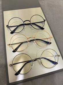 Classic Retro Hip Hop Circular Polarized Glasses, Men's Metal Fashion Glasses Casual Fashion Glasses Accessories, Suitable For Vacation Travel, Driving, Fishing, Beach Party, Music Festival, Costume Play Decorative Props, Ideal For Own Use Or Gift. For Summer Beach Vacation,Outdoor,Travel