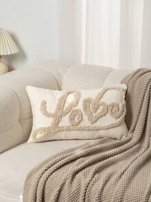 1 buah Sarung Bantal Bordir Chenille, Sarung Bantal Dekoratif Persegi/Persegi Panjang Maroko untuk Sofa Ruang Tamu/Kamar Tidur, Dekorasi Rumah, Tanpa Isian - Krem - View 5