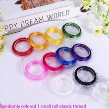 1/25pcs Assorted Elastic String Set, Suitable For Bracelet Making, Beading, Necklace And Crafts, 6m/Roll Elastic Bracelet Cord - Multicolor - View 12