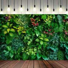 1 Stück, 2D natürlicher grüner Wald Fotohintergrund, für Wand Montage im Wohnzimmer, Schlafzimmer, Büro, Wohndekoration, Raumdekoration, Party Dekoration