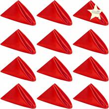 12pcs/Set Red Satin Dinner Napkins,18"X18", Soft & Silky Cloth Napkins Decor, Suitable For Christmas, Holidays, Weddings, Parties, Thanksgiving - Multicolor - View 2