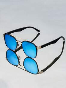 新款复古时尚眼镜，简约百搭独特精致的男女时尚眼镜，适合日常佩戴、海滩、派对 - 彩色 - 查看 11