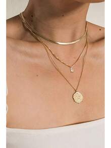FUNEIA Women 14K Gold Plated Emerald Birthstone Necklace Women Mothers Dainty Gold Necklace Blue Green Cubic Zirconia Pendant Necklace Birthday Gifts Women Jewelry - 04. 四月(鑽石) - 查看 8