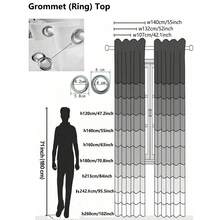 1pc French Embossed Floral Curtain, Suitable For Living Room, Light Blue, Semi-Blackout, Fashionable Home Decor For Study - Light Blue - View 3