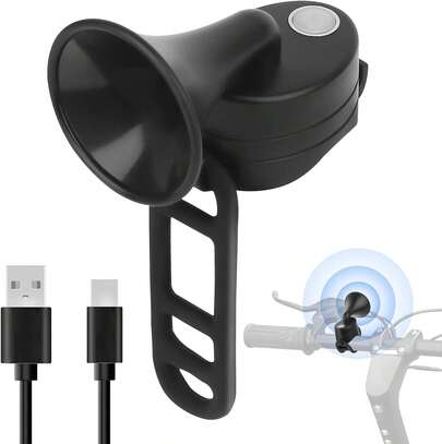 Potente Claxon Para Bicicleta Eléctrica Scooter Patin Bici Vehiculo Eléctrico Tipo Moto Timbre Potente Recargable De 120db