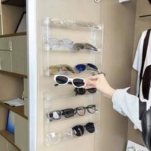 Estantería para pared de acrílico transparente multicapa - Organizador claro para cosméticos, cuidado de la piel, sombras de ojos y mascarillas faciales - Diseño ahorra espacio con varios compartimentos para cosméticos y artículos de belleza esenciales, instalación sin taladrar, organizador de cosméticos práctico - Multicolor - Ver 1