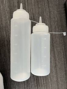 1 Stück Multi-Zweck Quetschflasche, verschiedene Größen mit Markierungen & Deckel, geeignet für Ketchup, Sauce, BBQ Sauce, Gewürze, Outdoor Grillen, Basteln, Sirup und andere Küchen Tools & Zubehör (zufällige Farbe & Stil)