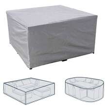 4/2/1PC Heavy Duty Waterproof Garden Patio Furniture Cover Rattan Table Cube Set Outdoor - Silver - View 6