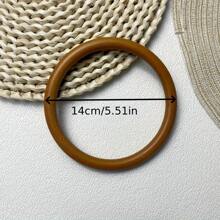 1pc New Wooden Round Ring Handles For DIY Wallets, Handbag Making, Craft Gift Box Handles, Weaving Accessories