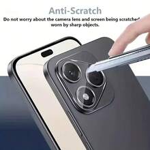 2片防爆玻璃相機鏡頭保護貼，相容於 Honor 400 Lite/400 Pro/400 600、600pro/600lite，3D 全方位保護設計，防刮、易安裝、高畫質成像、表面光滑、防指紋、防眩光，附防指紋塗層 - 無色 - 查看 2