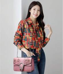 Crossbody Bags For Women - Snake Printed Clutch Purses Leather Chain Shoulder Bags Evening Handbags - K-đen - Xem 8