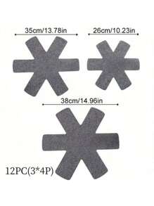 12 paquetes de protectores de fieltro antiadherente y resistente a los arañazos hechos de poliestireno para ollas y sartenes, accesorios de protección para utensilios de cocina