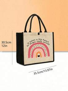 2 件教师节礼物套装 - 大容量时尚手提包，印有“老师”图案，黑色亚麻零钱包，化妆包，带衬里，无封口 - 非常适合教育工作者和学校工作人员，教师感谢礼物，时尚休闲配饰，适合外出、度假、日常通勤