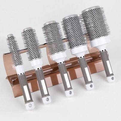 1 lược tròn chuyên nghiệp, thích hợp để sấy và uốn tóc, 5 kích cỡ tùy chọn, với thân lược bằng nhôm thoáng khí, chống tĩnh điện, sử dụng được cả khi tóc ướt và khô, dành cho phụ nữ trưởng thành, thích hợp cho tóc dày, không mùi, lý tưởng cho các kiểu tóc hàng ngày.