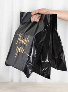 Black Gift Bags For Birthday Holiday Gift Packaging, Simple 4-Finger Apparel Bags, Packaging Bags, Portable Shopping Bags, Large Thank You Bags, White Thank You Bags, Large Thank You Bags, Bulk Thank You Bags, Medium Thank You Bags