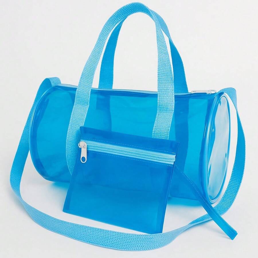 Suitcase Bag Transparent Crystal Swimming/Beach/Ballet - 淺藍色 - 查看 1