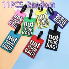 2-11 peças/Etiquetas de Mala, Etiquetas de Bagagem, Etiquetas de PVC para Mochila com Cartão de Nome e Endereço, Identificador de Bagagem, Acessório de Viagem