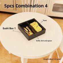 10 Stück/8 Stück/5 Stück Mini Bento Boxen, Mini Lebensmittelbehälter, Miniatur Lebensmittel Modelle, Puppenhaus Mini Lebensmittel Spielzeug, Nachmittagstee Snacks, BJD Kuchen, Desserts, Sushi Box, 12 geteilte Milch Bento Modelle, Puppenhaus Mini Küche Dekorationen, Mikro Szene Fotografie Requisiten