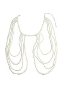 1 pezzo Elegante e raffinata catena da corpo in finta perla bianca intrecciata a mano per donna, perfetta per feste, sfilate di moda e regali