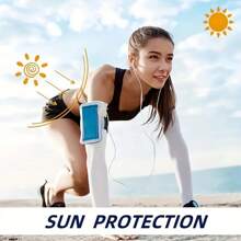 1 Paar 2 Sommerschutzabdeckungen aus Eisseide für Herren und Damen, UV-beständige Fahrrad-Armabdeckungen und Eisabdeckungen für den Outdoor-Sport-Sonnenschutz