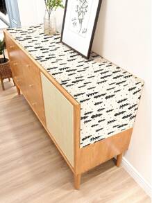 1 pieza Camino de mesa impreso con patrón de árbol de Navidad, 4/6/8 piezas Individuales impresos con patrón de árbol de Navidad, adecuados para fiestas, cumpleaños, cenas, cocina, comedor, decoración del hogar y la habitación para todo el año, decoración de mesa