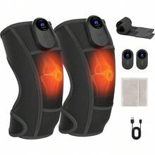 Masajeador de Rodilla Calentadoras 2 Piezas, 5 Modos Masaje, Temperaturas, Prorelieve Masajeador Inalámbrico para Artritis, Presoterapia para Hombros, Rodillas y - 1 - Ver 7