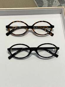 1 pieza/2 piezas/3 piezas Gafas de marco ovalado nuevas de 2025 para hombres, bisagras de metal, clásicas y versátiles, adecuadas para estudiantes, oficina, computadora, uso de teléfono