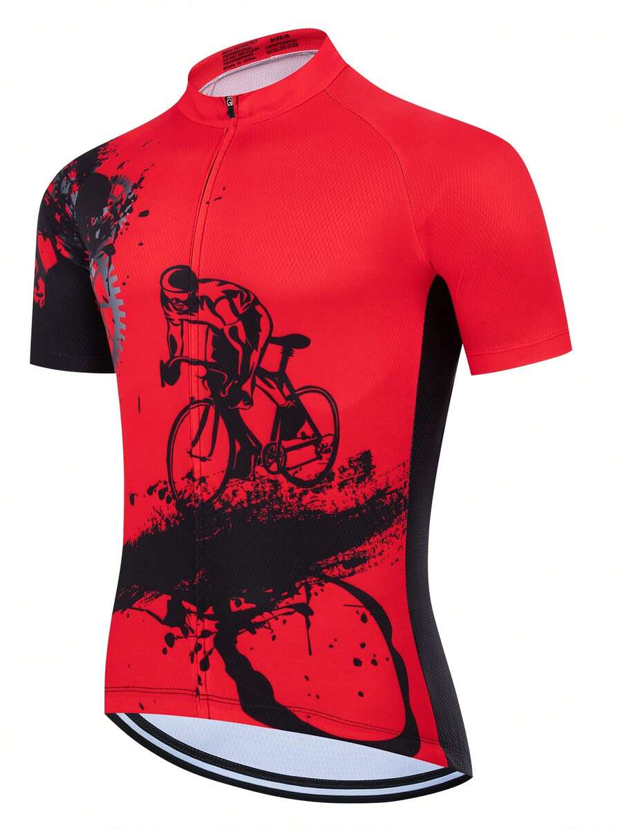 新款骑行服男式夏季骑行服套装透气竞速运动山地自行车骑行服单车骑行服 - 彩色 - 查看 1