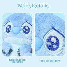 Miniso Stitch Kawaii Plush Doll Cartoon Anime Stuffed Toy Keychain Pendant Strap Toys Birthday Gift For Kids Boys Girl - Blue - View 5