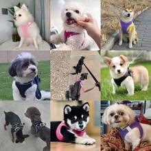 Dog Harness With Leash Set, No-Pull Step-In Reflective Pet Harness With 1 Leash Clips, Adjustable Soft Padded  Dog Vest Small Medium Large Dogs, Cats(Bright Red, XXXSmall)8GGY - Pink - View 10