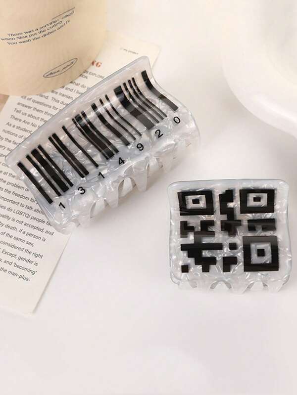 2pcs Creative Fashion Girl Hair Claw Clips, Unique Casual Minimalist Hair Accessories For Daily, Street, Party, Suitable For All Seasons Elegant Hair Clutch