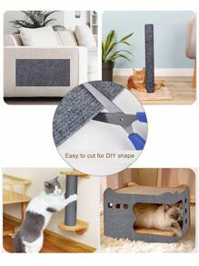 Cat Scratch Couch Furniture Protector, Cat Scratching Mat, Cat Scratch Pad, Cat Scratching Post, Cuttable Cat Scratcher, Adhesive Cat Scratch Pad Deterrent For Furniture, DIY Climbing Cat Scratcher Couch Protector From Cat Claws Scratching For Indoor, Cat Wall Scratcher