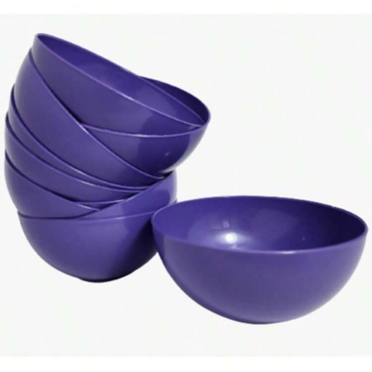 Kit 10 Units Plastic Bowls 370ml - Purple - View 3