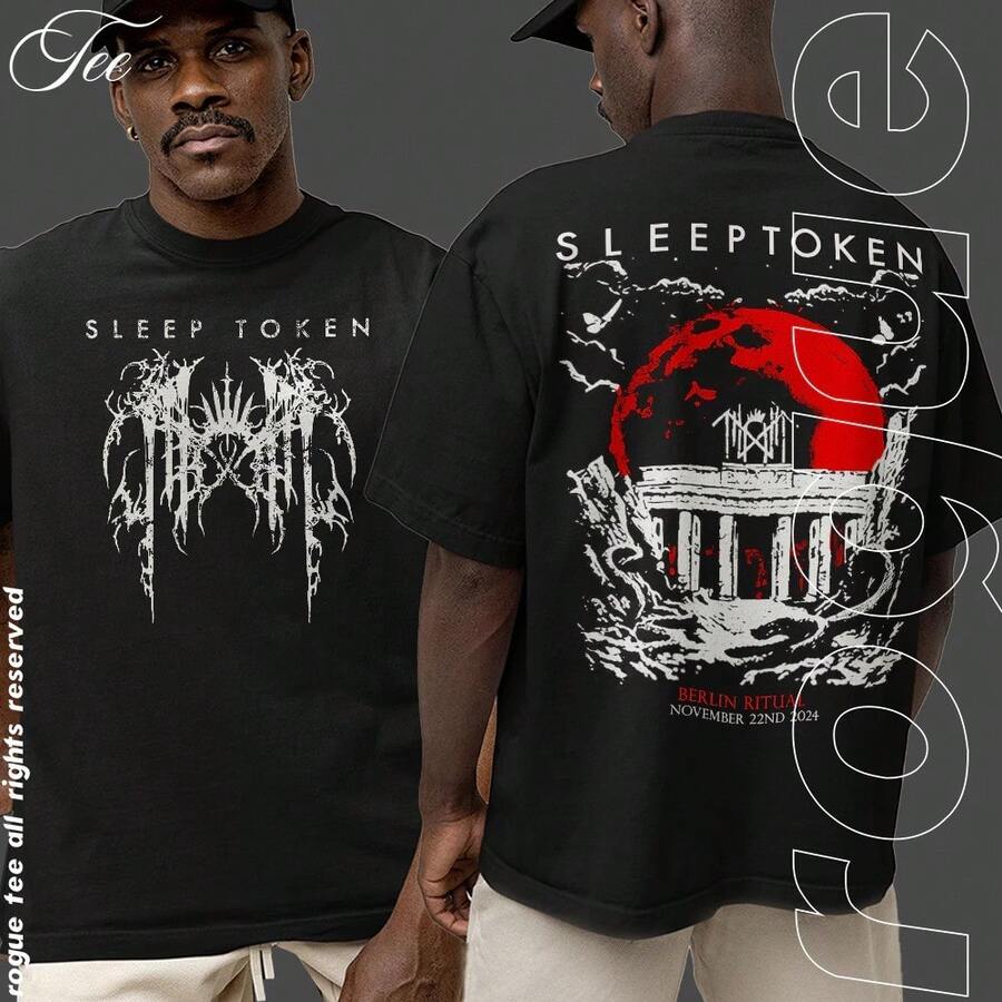 Rock Band SleepToken T-Shirt International Music Unisex Male Female 100% Cotton Premium Top Streetwear Launch Immediate Shipping Various Colors!! Plus Size - Black - View 1