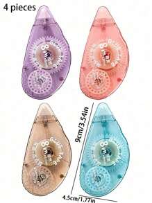 1pc/4pcs Mini Dot Glue Tape (6M Length With Refill), Random Color