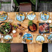 30pcs Construction Vehicle Theme Party Disposable Plates, 7&9 Inch Cartoon Building Print Design Plates, Suitable For Birthday, Theme Events, Festivals, Anniversaries, Daily Use And More - Multicolor - View 7