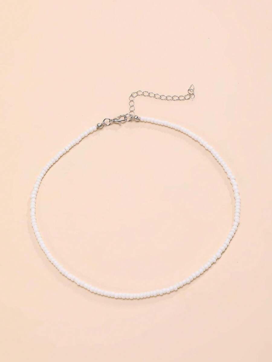1pc Fashionable Bohemian Beaded Necklace Choker