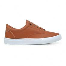 Men's Polo Boxster Casual Sneakers Lace-Up Sneakers Flat Sole Round Toe Casual Dress Shoes - 駝色 - 查看 3