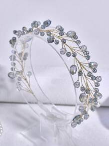1 Stück Kristall Perlen Haarband, moderner minimalistischer Frauen Haaraccessoire, geeignet für täglichen Gebrauch, Braut, Hochzeit, Brautjungfer Haarstyling Mode Haaraccessoires klassische Haarbänder