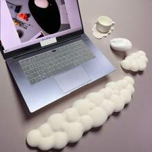 3 pièces/Set Repose-poignet ergonomique et tapis de souris, support de poignet en mousse à mémoire de forme pour la dactylographie au bureau, tapis de bureau en silicone antidérapant et doux pour hommes et femmes