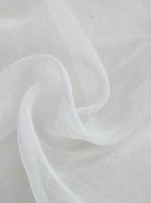 1pc Elegant Semi-Sheer Curtains - Soft Lightweight Breathable 100% Polyester, Privacy Semi-Transparent Light Filtering For Bedroom Living Room Patio Glass Doors, Rod Pocket Design, Machine Washable, Multi-Color Options, Bedroom Curtains | Elegant Curtain Design | Easy Hang Curtains, Curtains For Living Room