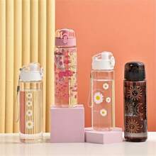 1pc 780ml Capacity Cute Plastic Water Bottle, Portable Gift Cup