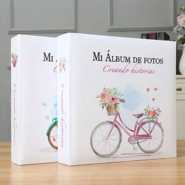 1pc 6-Inch Baby Photo Album With Handwrite-Able Cover,Holds 200 Photos, Growth Record,Back To School,School Supplies