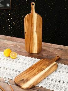 1 Piece Creative Slicing Board With Handles, Cheese Board, Wooden Tray, Snack Tray, Picnic Accessory For Deli Platters, Ideal For Kitchen And Restaurant Serving Trays, Christmas And Party Decoration