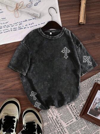 男士圆领短袖简约休闲通勤上衣，日常休闲装T恤