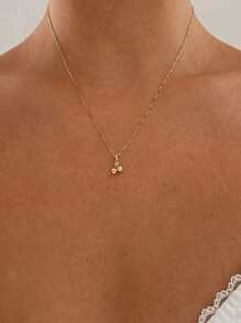 Shescity 1 Set Of 3 Pieces Stylish Zirconia Pendant Necklace Set Suitable For Women's Daily Banquet Wear